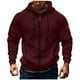 thumbnail image 1 of Dolkfu Sudadera con capucha para hombre, sudadera con cremallera completa y bolsillos en las mangas, camiseta de entrenamiento para hombre L, 1 of 5