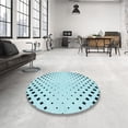 thumbnail image 4 of Ahgly Company Machine Washable Indoor Round Transitional Seafoam Green Area Rugs, 4' Round, 4 of 7