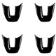 thumbnail image 1 of 4 pegatinas decorativas para el marco del panel del volante en forma de V en negro brillante para Vezel-V 2021 2022, 1 of 5