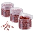 thumbnail image 1 of Unique Bargains Paper Clips 1.1 Inch Vinyl Coated with Box for Office Home Red Count 600, 1 of 6