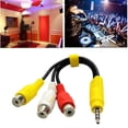 thumbnail image 2 of 3.5mm to 3RCA Sound Cable 3.5mm Male to 3RCA Female Splitter Adapter Stereo Cord for Phone Tablet Home Theaters, 2 of 4