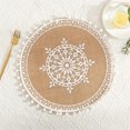 thumbnail image 4 of 4pcs Bohemian Style Round Heat-Insulating and Scalding-Proof Dining Mat with Diameter of 38cm Anti-Skid Tassel, 4 of 5