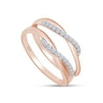 thumbnail image 4 of AFFY 0.14CT Moissanite Infinity Wedding Ring Guard Enhancer for Women 14K Rose Gold over Silver-8.5, 4 of 6