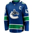 thumbnail image 2 of Men's Fanatics Quinn Hughes Blue Vancouver Canucks Home Breakaway Jersey, 2 of 3