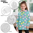 thumbnail image 6 of Xoenoiee Easter Egg Polka Point Print Long Hoodies for Girls Casual Hooded Sweatshirts Dress Oversized Long Sleeve Sweater Shirt Workout Sport Long Pullover with Big Pocket Fall Outfits, 9-10 Years, 6 of 7