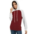 thumbnail image 4 of Womens Hoodies Pullover, Yigetop Hoodies for Women Lightweight Long Sleeve Sweatshirt Loose Fit Tops with Pockets 2025 Women Hoodie Red M, 4 of 9