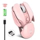 thumbnail image 2 of Accesorio de computadora Irfora Ratón inalámbrico HXSJ T37 Ratón inalámbrico 2,4 G Ratón 3 DPI ajustable integrada 500 mAh, batería recargable rosa Irfora Accesorio de computadora, 2 of 5