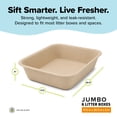 thumbnail image 3 of Kitty Sift Eco-Friendly Disposable Litter Box Jumbo for Cats (Pack of 6), 3 of 9