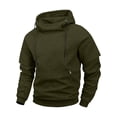 thumbnail image 3 of Men's Hooded Pullover Solid Color Long-sleeved Sweatshirt for Man Fall Winter, 3 of 7