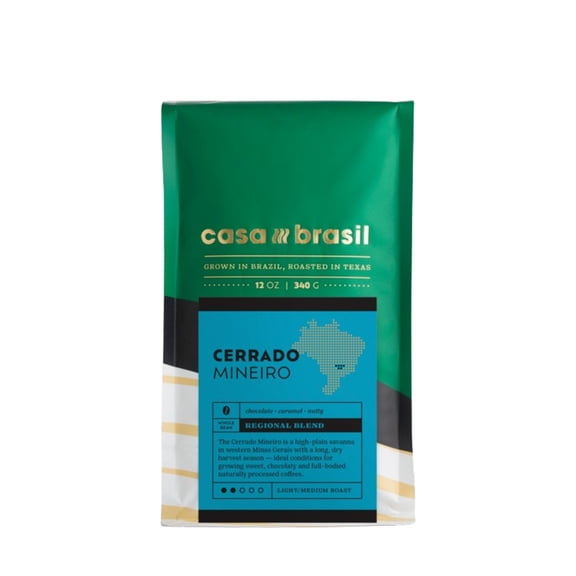 Cerrado Mineiro - Roasted by Casa Brasil Coffees - Whole Bean Coffee - 12oz Bag