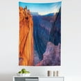 thumbnail image 1 of Landscape Tapestry, Sunrise at Toroweap Point Grand Canyon National Park Scenery Picture, Fabric Wall Hanging Decor for Bedroom Living Room Dorm, 5 Sizes, Purplegrey Orange Blue, by Ambesonne, 1 of 1