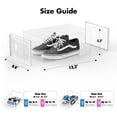 thumbnail image 2 of Caja de almacenamiento de zapatos Fluck, paquete de 15 unidades, transparente, apilable, 2 of 7