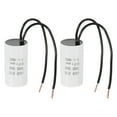 thumbnail image 1 of Capacitor Uxcell 4uF CBB60, 2 Pcs, 450V, 50Hz/60Hz, para compresores y bombas, blanco, 1 of 6