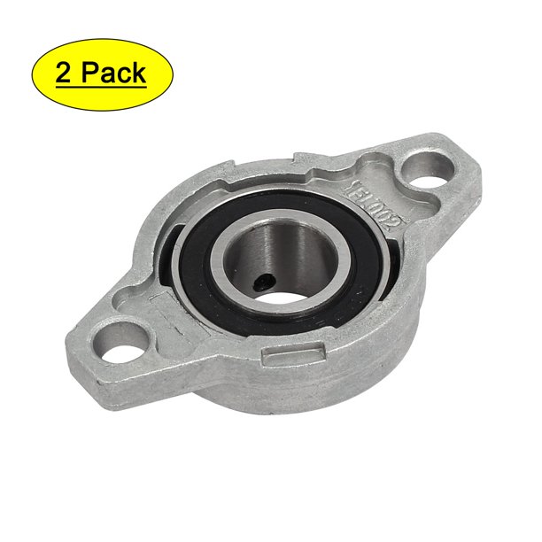 FL002 15mm Bore Zinc Alloy 2Bolt Selfaligning Flange Mounted Ball
