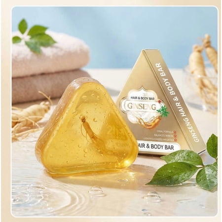 potrochi Beauty and Personal Care for Women Ginseng Shampoo And Body Wash Bar Soap For Natural Body Cleansing Long-Lasting Fragrances And Hydrating Properties yellow