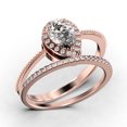 thumbnail image 3 of Art deco 1.75 Carat Vintage Pear Cut Diamond Moissanite Engagement Ring Set, Wedding Ring in 925 Sterling Silver With 18k Rose Gold Plating Gift For Her Promise Ring Anniversary Ring, 3 of 4