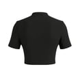 thumbnail image 5 of ClodeEU Women's Short Sleeve Turtleneck Stretch Slim Fit T Shirt,Fashion Soft Cozy Tee Black,Womens Plus XXL, 5 of 6