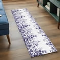 thumbnail image 3 of Purple Eucalyptus Leaves 2'x6' Runner Rugs for Hallway Kitchen Bedside Non Slip, Watercolor Spring Summer Botanical Entryway Rug Runners with Rubber Backing, Long Carpet Runner for Laundry Room, 3 of 8