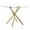 Gold, Clear, variant on Ciphrias Square Glass Bar Table 38 Inch Tempered Top Modern Gold Metal Cross Legs for Kitchen