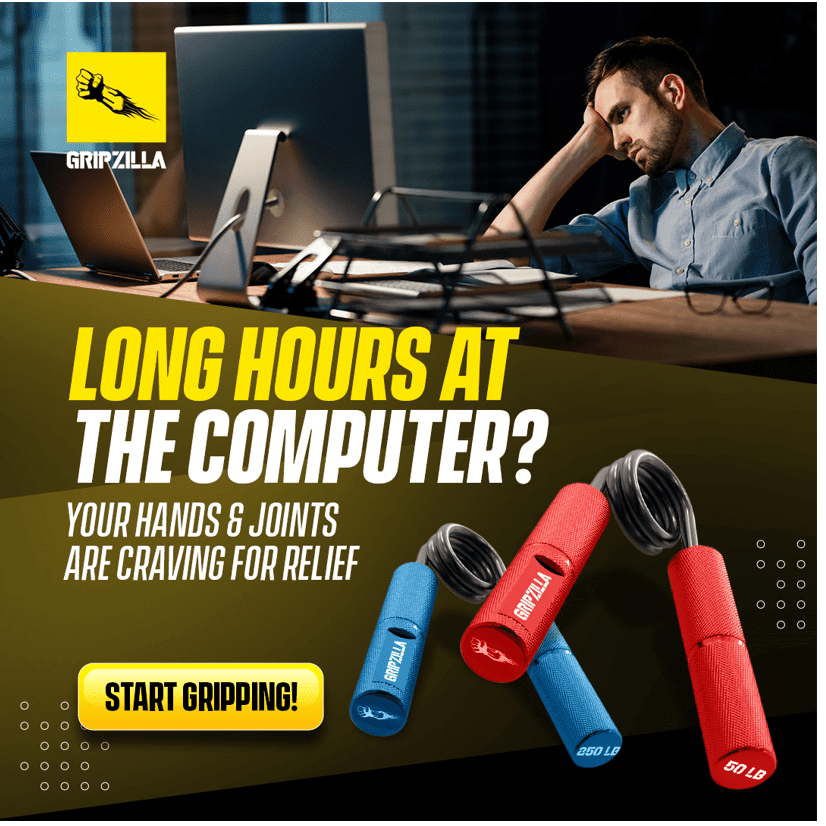 Buy Gripzilla ULTIMATUM Hand Grip Strengthener Workout Kit, 50300LB 6pc for Finger Exercise