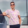 thumbnail image 4 of Sikiie colorful Butterflies Print Men's Short-sleeved POLO Shirts, Button-down Shirts and T-shirts are Suitable for Vacation, Leisure and Business-Small, 4 of 6