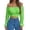 A-Light Green329, variant on Women's Off Shoulder Blouses Long Sleeve Ruched Crop Tops With Cross Wrap Hem Party & Daily Wear Ladies Trendy Tops