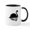 White/Black Inside, variant on CafePress - Black Swan Silhoutte Small Mug - 11 oz Ceramic Mug - Novelty Coffee Tea Cup
