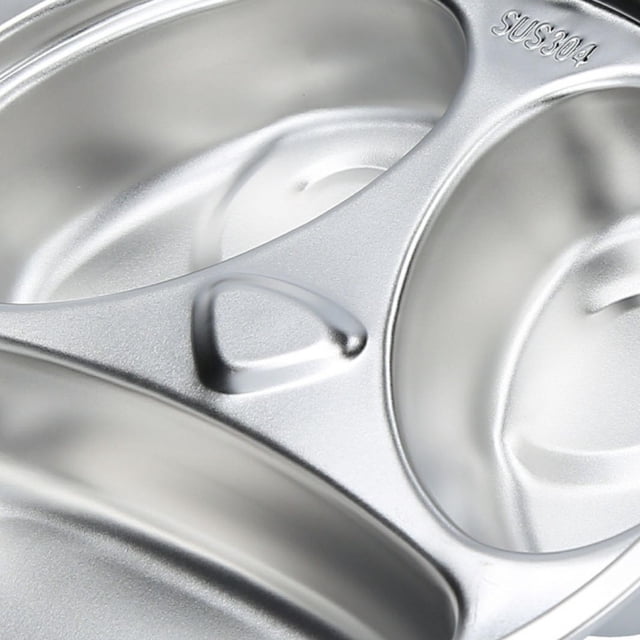 Assiette Compartimentée pour Aliments, Assiette pour Enfants Résistante aux Hautes Températures, Assiette pour Aliments, Matériaux en Acier Inoxydable de Qualité Alimentaire pour Restaurants et Cuisines d'Enfants