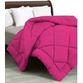 thumbnail image 2 of D.N.G. BEDDINGS 3 Piece Luxury Diamond Pattern Comforter Set, Premium Super Soft, 800 Thread Count, 100% Egyptian Cotton, Full/Queen Size, Solid Hot Pink Color, 2 of 8