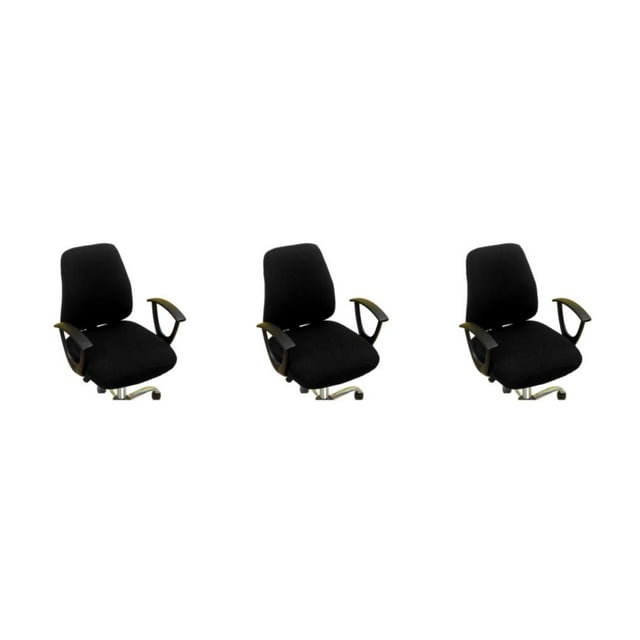 Baohd 2piece Dustproof Chair Covers For Armchair For Protection Computer Chair Cover Seat Cover black 3Set