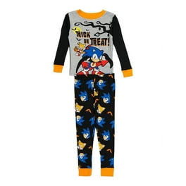 Sonic The Hedgehog and Tails Boys Halloween Cotton Pajama Set Glow in the Dark Size 10