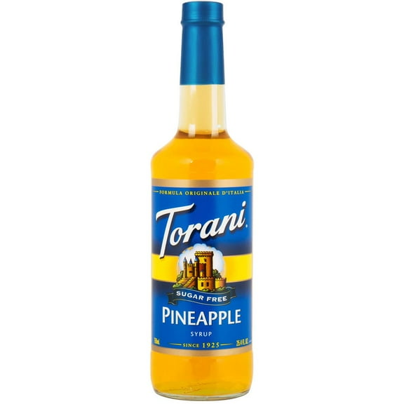 Torani Sugar Free Pineapple Syrup 750 ml Glass Bottles - Single Pack