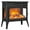 Black, variant on Upstreman Home 24" Freestanding Electric Fireplace Heater, 1000/1500W Retro Electric Stove 5200 BTU Space Heater with 3D Realistic Flame, Remote and Timer, Black