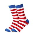 thumbnail image 2 of American Flag Socks Stars Stripes Patriotic Socks for Men and Women White One Size, 2 of 3