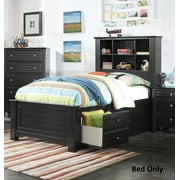 Twin Bed With Bookcase Headboards Mallowsea 30390t Twin Size Bed With Storage Rail Drawers 6 Compartment Bookcase Headboard Low Profile Footboard