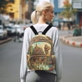 thumbnail image 7 of Casual Ornate Camel by Temples Backpack for School,College and Travel, Water Resistant Bookbag,, 7 of 7