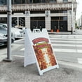 thumbnail image 5 of A-frame Sidewalk Firehouse Chips 24" x 36" Double Sided A-Frame Sidewalk Sign, Includes 2 Installed Vinyl Decals | Foldable Portable White Signicade Sandwich Board Signs, 5 of 5