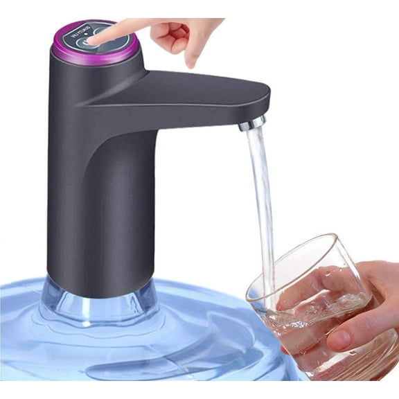 FungLam Water Pump for 5 Gallon, Portable Water Bottle Pump for 2-5 Gallon Universal, USB Charging Water Dispenser, Low Noise Household Intelligent Electric Water Pump (2.16in Neck)