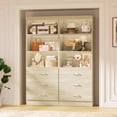 thumbnail image 2 of Homieasy 47.2" Closet System, Closet Organizer System with 6 Wood Drawers, Modular Small Walk-in Closets Storage Unit, White Oak, 2 of 8
