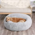 thumbnail image 7 of HACHIKITTY Calming Donut Dog Beds Cuddler, Dog Beds for Medium Large Dogs, Indoor Dog Calming Beds Large, Gray, 36"X36", 7 of 7