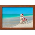 thumbnail image 2 of Snowmans Family at Sea Beach in Santa Hat. New Years and Christmas, Framed Art Print Wall Art by EMprize Sold by Art.Com, 2 of 6