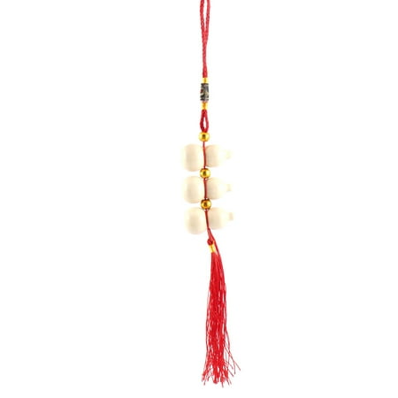 - Unique Bargains Calabash Off White China Characteristic w Red Rope for Car Wall Phone