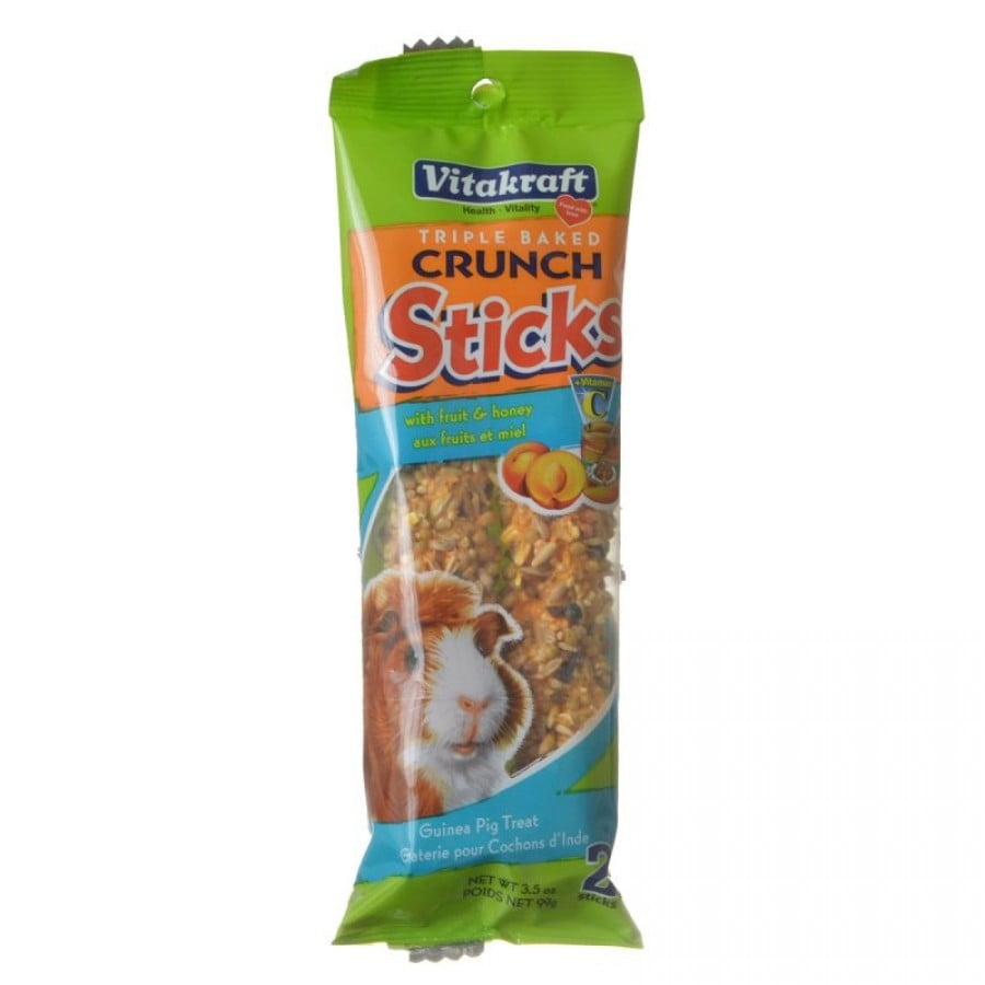 12 count (6 x 2 ct) Vitakraft Crunch Sticks Guinea Pig Treat Fruit and