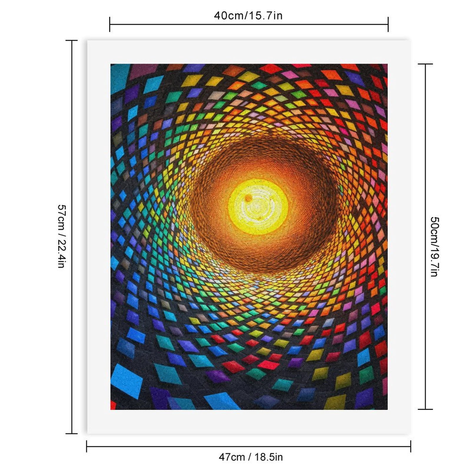 Paint By Numbers Kit for Adults Beginner - DIY Colorful Spiral Abstract Art Canvas Painting Kits for Adults, Frameless Paint By Number for Adults for Home Wall Decor 16x20 Inch