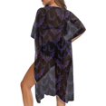 thumbnail image 5 of HELLHERO Lightweight Bathing Suit Cover Up for Beach Polyester Flowy Long Kimono Swimsuit Cover Up Bat Silhouette Pattern, 5 of 6