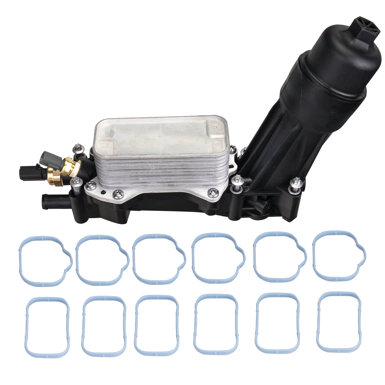 3mirrors Engine Oil Cooler Filter Housing Adapter w/ Sensor & Intake