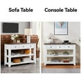 thumbnail image 5 of Softa Retro Design Console Table with Two Open Shelves, Pine Solid Wood Frame and Legs for Living Room, 5 of 15