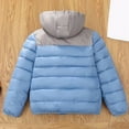thumbnail image 4 of REDARER Boys Color Block Puffer Jacket, Lightweight Hooded Down Coat for Kids, Warm Insulated Winter Outerwear,Size:8-10 Years, 4 of 9