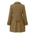 thumbnail image 4 of TGSLY Women's Wool Blend Coat Soft Notched Lapel Double Breasted Button Long Sleeve Jacket Casual Solid Color Mid-Length Belt Winter Outerwear L, 4 of 9