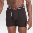 thumbnail image 2 of Hanes Premium Men's Xtemp Total Support Pouch Anti Chafing 3pk Boxer Briefs - Black, Small, 2 of 4
